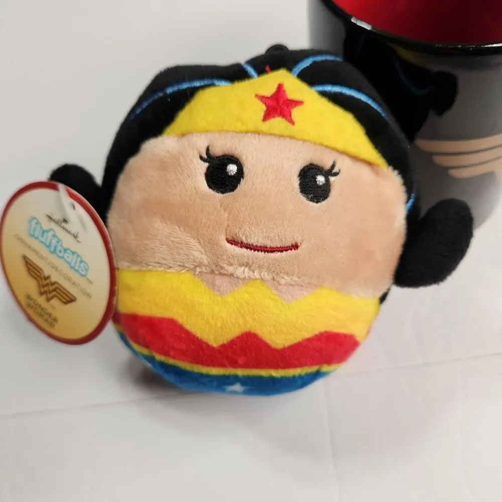 Wonder Women Gift Set Fluffballs Ornament Plush 4